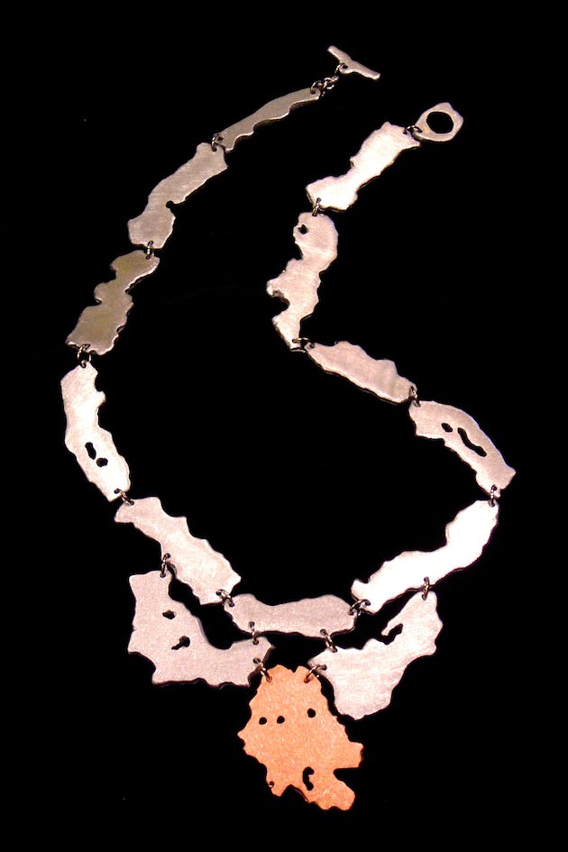 Necklace - Aluminum Archipelago with Copper